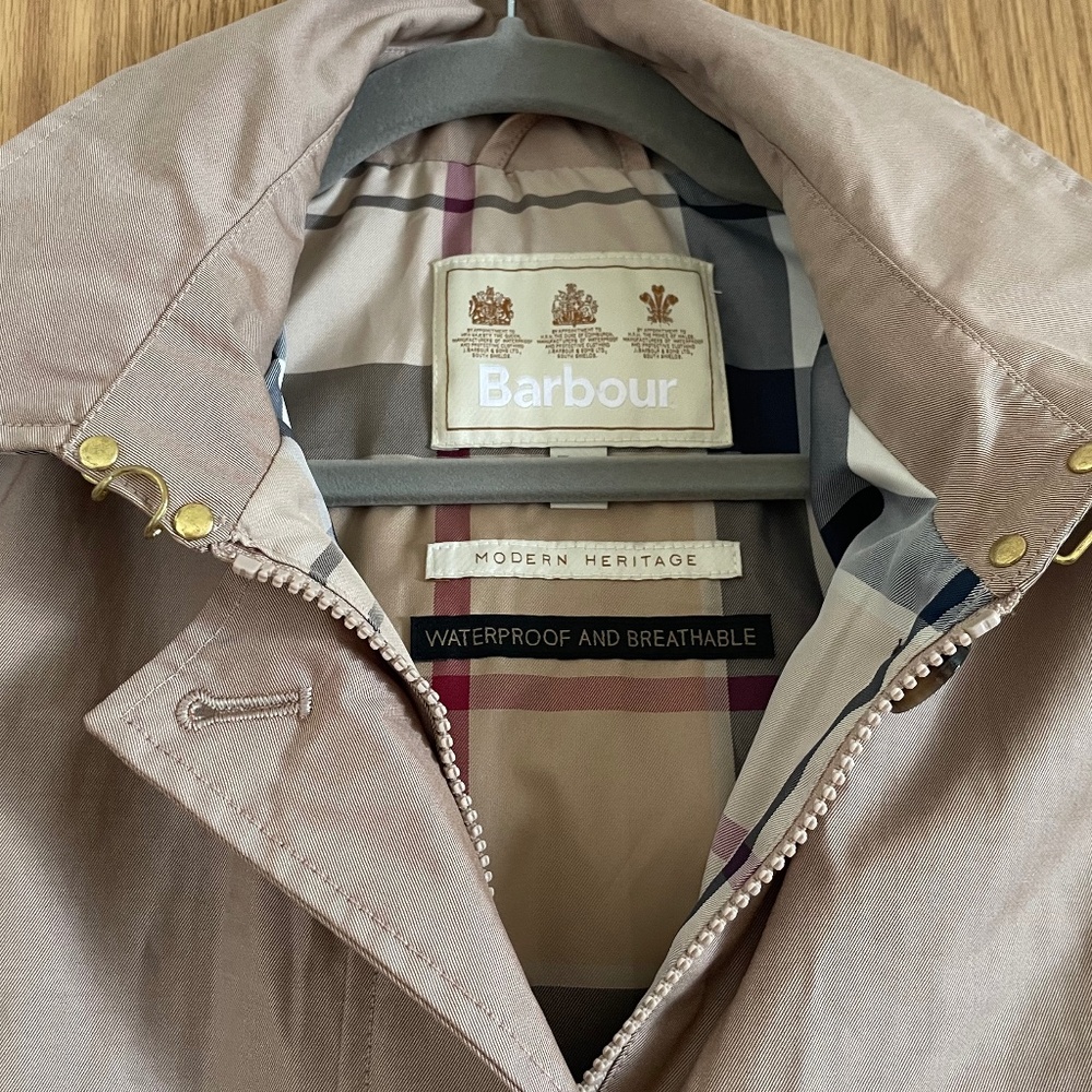 EUC hooded trench raincoat